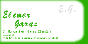 elemer garas business card